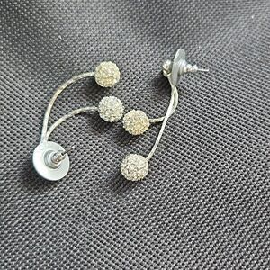 Silver Ball Drop Earrings